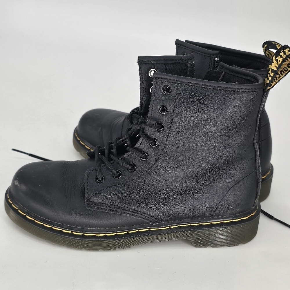 Dr martins Junior 1460 Softy T Leather Lace Up Boots black size boys 4 girls 5 - Picture 2 of 11
